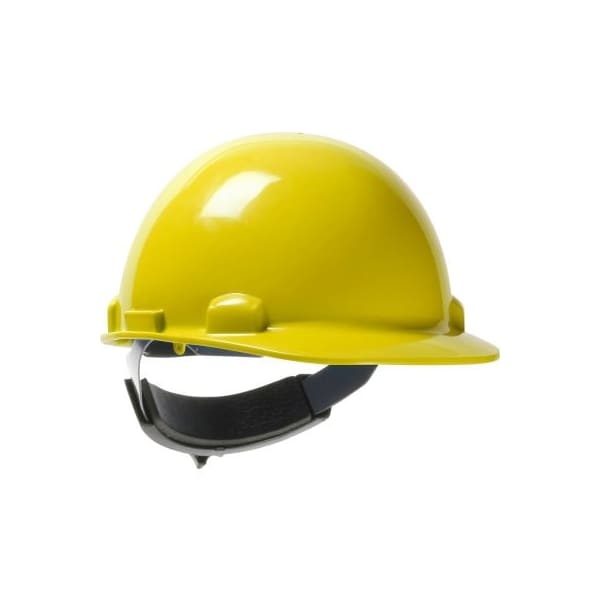 Pip Dynamic Dom Cap Style Dome Hard Hat HDPE Shell, 6-Pt Suspension, Rachet Adjustment, Yellow 280-HP341SR-02 - main